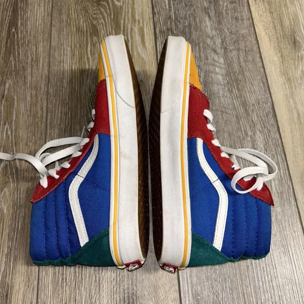Vans Sk8-Hi Pro Classics Red Yellow Blue Green Suede Skate Shoes Youth US Size 5